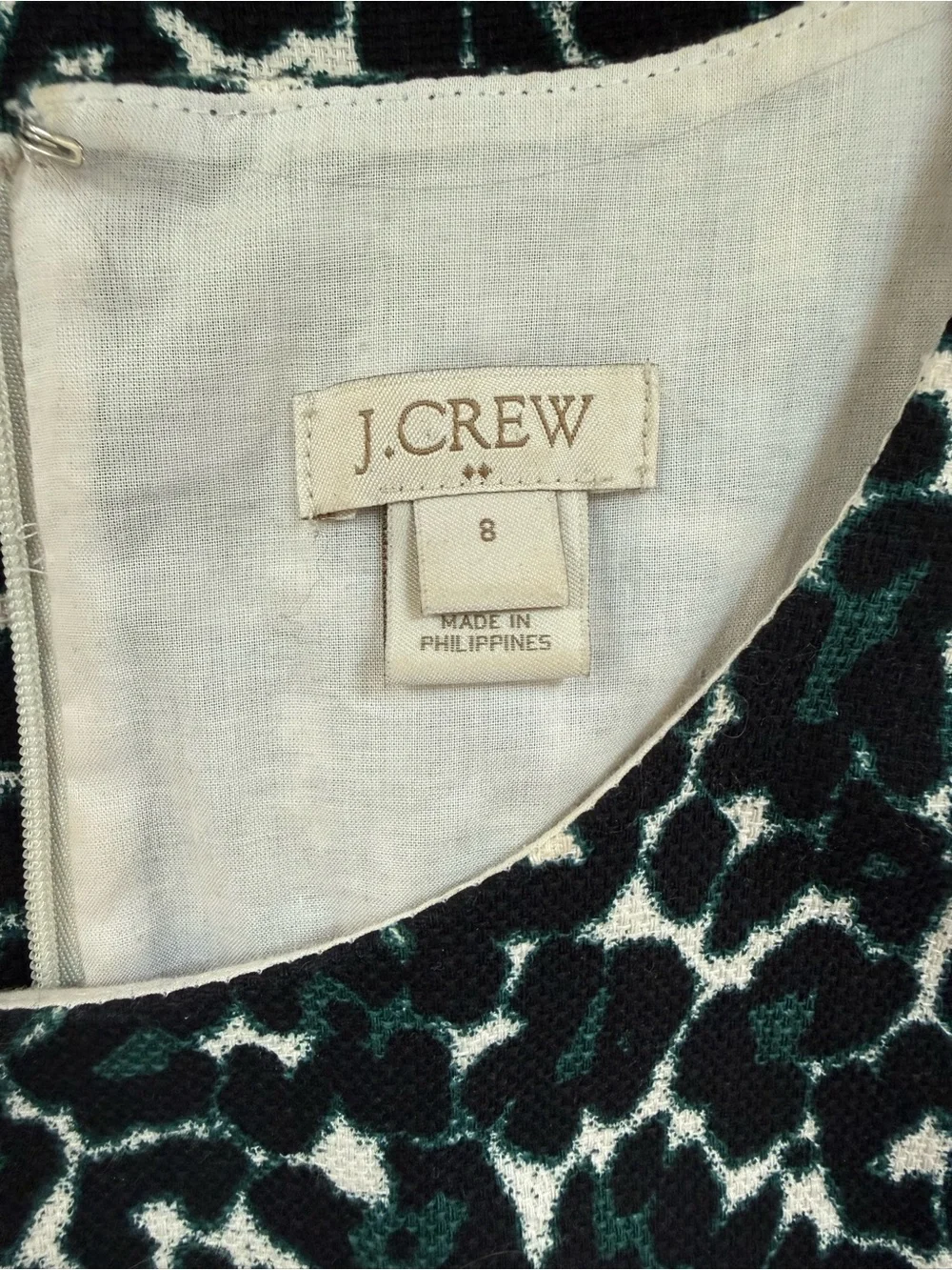 J. Crew Leopard Jacquard Sheath Dress